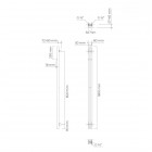 Oltens Stang (S) grzejnik łazienkowy 180x8 cm biały 55023000