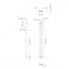 Oltens Stang (S) grzejnik łazienkowy 180x13 cm grafit 55024400