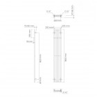 Oltens Stang (S) grzejnik łazienkowy 180x23 cm biały 55026000