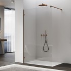 Ronal Annea ścianka prysznicowa 70 cm Walk-in / boczna do drzwi miedź szczotkowana ANTW107002707