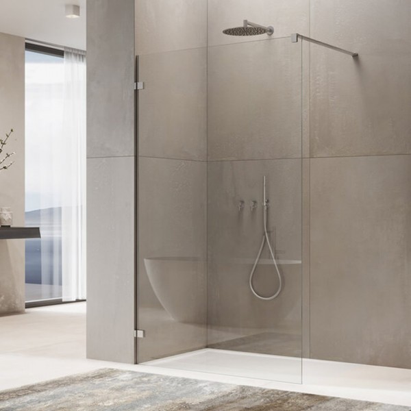 Ronal Annea ścianka prysznicowa 70 cm Walk-in / boczna do drzwi nikiel szczotkowany ANTW107002507