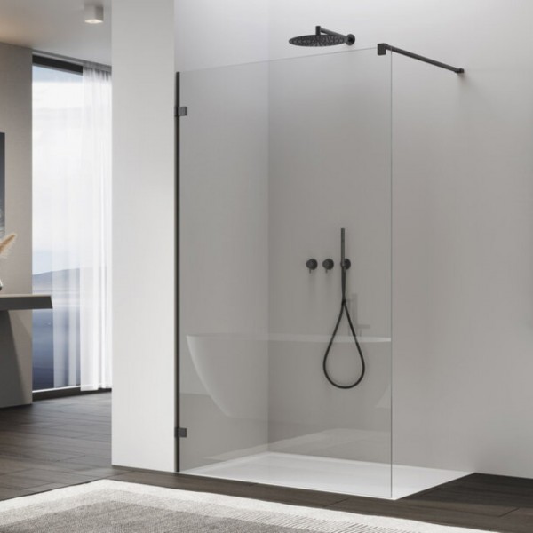 Ronal Annea ścianka prysznicowa 70 cm Walk-in / boczna do drzwi gunmetal szczotkowany ANTW107002607