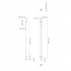 Oltens Stang S (e) grzejnik łazienkowy 180x8 cm elektryczny biały 55123000