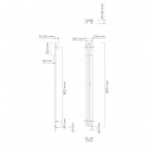 Oltens Stang S (e) grzejnik łazienkowy 180x13 cm elektryczny biały 55124000
