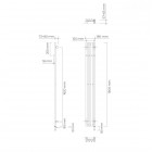 Oltens Stang S (e) grzejnik łazienkowy 180x18 cm elektryczny biały 55125000