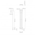 Oltens Stang S (e) grzejnik łazienkowy 180x23 cm elektryczny biały 55126000