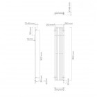Oltens Stang S (e) grzejnik łazienkowy 180x28 cm elektryczny biały 55127000