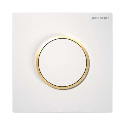 Geberit Sigma 10 przycisk spłukujący do pisuaru biały/pozłacany/biały 116015KK1