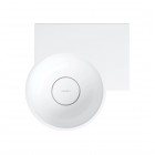 Omnires Ovo M+ umywalka wisząca/nablatowa 33x34 cm prawa biały mat OVO335UWPBM