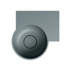 Omnires Ovo M+ umywalka ścienna-nablatowa 33x34 cm prawa ash grey mat OVO335UWPAG