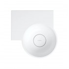 Omnires Ovo M+ umywalka ścienna-nablatowa 33x34 cm lewa biały mat OVO335UWLBM