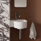 Omnires Ovo M+ umywalka ścienna-nablatowa 33x34 cm lewa biały połysk OVO335UWLBP