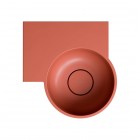 Omnires Ovo M+ umywalka ścienna-nablatowa 33x34 cm lewa terakota mat OVO335UWLTE