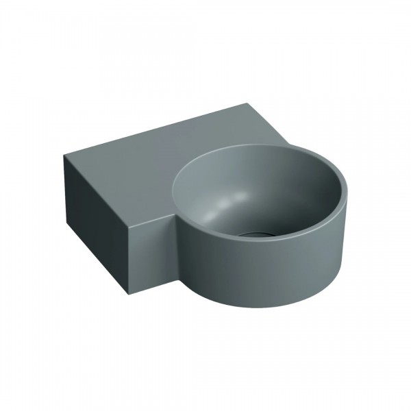 Omnires Ovo M+ umywalka ścienna-nablatowa 33x34 cm lewa szara OVO335UWLAG