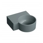 Omnires Ovo M+ umywalka ścienna-nablatowa 33x34 cm lewa szara OVO335UWLAG