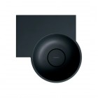 Omnires Ovo M+ umywalka ścienna-nablatowa 33x34 cm lewa czarny lava OVO335UWLBLV