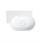 Omnires Ovo M+ umywalka ścienna-nablatowa 55x38 cm lewa biały połysk OVO555UWLBP