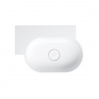 Omnires Ovo M+ umywalka ścienna-nablatowa 55x38 cm lewa biały mat OVO555UWLBM