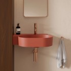 Omnires Ovo M+ umywalka ścienna-nablatowa 55x38 cm lewa terakota OVO555UWLTE