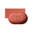 Omnires Ovo M+ umywalka ścienna-nablatowa 55x38 cm lewa terakota OVO555UWLTE