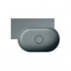 Omnires Ovo M+ umywalka ścienna-nablatowa 55x38 cm lewa szary mat OVO555UWLAG