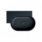 Omnires Ovo M+ umywalka ścienna-nablatowa 55x38 cm lewa czarny lava mat OVO555UWLBLV