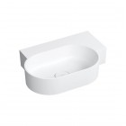 Omnires Ovo M+ umywalka ścienna-nablatowa 55x38 cm prawa biały mat OVO555UWPBM