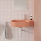 Omnires Ovo M+ umywalka ścienna-nablatowa 55x38 cm prawa różowy mat OVO555UWPCO