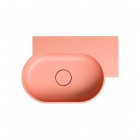 Omnires Ovo M+ umywalka ścienna-nablatowa 55x38 cm prawa różowy mat OVO555UWPCO