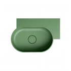 Omnires Ovo M+ umywalka ścienna-nablatowa 55x38 cm prawa zielony mat OVO555UWPOL