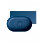 Omnires Ovo M+ umywalka ścienna-nablatowa 55x38 cm prawa granatowy mat OVO555UWPMB