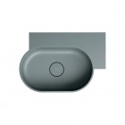 Omnires Ovo M+ umywalka ścienna-nablatowa 55x38 cm prawa szary mat OVO555UWPAG