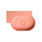 Omnires Ovo M+ umywalka ścienna-nablatowa 64x44 cm lewa różowy mat OVO645UWLCO