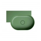 Omnires Ovo M+ umywalka ścienna-nablatowa 64x44 cm lewa zielony mat OVO645UWLOL