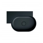 Omnires Ovo M+ umywalka ścienna-nablatowa 64x44 cm lewa czarny lava mat OVO645UWLBLV