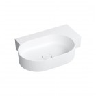 Omnires Ovo M+ umywalka ścienna-nablatowa 64x44 cm prawa biały mat OVO645UWPBM