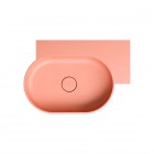 Omnires Ovo M+ umywalka ścienna-nablatowa 64x44 cm prawa różowy mat OVO645UWPCO