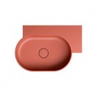 Omnires Ovo M+ umywalka ścienna-nablatowa 64x44 cm prawa terakota mat OVO645UWPTE