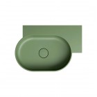 Omnires Ovo M+ umywalka ścienna-nablatowa 64x44 cm prawa zielony mat OVO645UWPOL