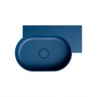 Omnires Ovo M+ umywalka ścienna-nablatowa 64x44 cm prawa granatowy mat OVO645UWPMB