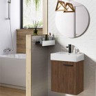 Elita Meble Tiny zestaw łazienkowy 45 cm umywalka z szafką orzech lincoln RE020451167060