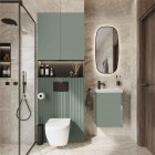 Elita Meble Spring zestaw łazienkowy 45 cm umywalka z szafką zielony mat RE020450131470