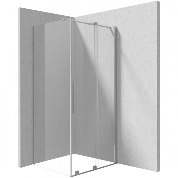 Deante Prizma kabina prysznicowa prostokątna 100x80 cm stal szczotkowana KPNFP10S08