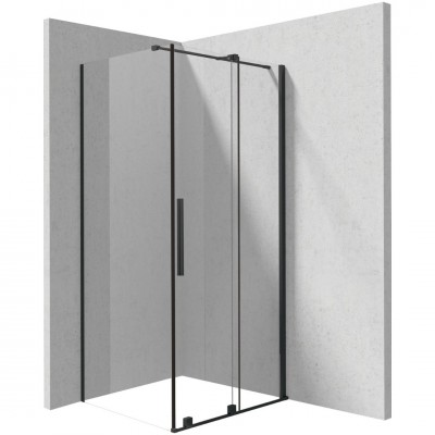 Deante Prizma kabina prysznicowa prostokątna 100x90 cm czarny mat KPNNP10S09