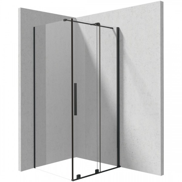 Deante Prizma kabina prysznicowa prostokątna 100x90 cm czarny mat KPNNP10S09