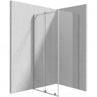 Deante Prizma kabina prysznicowa prostokątna 120x80 cm stal szczotkowana KPNFP12S08