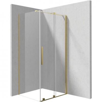 Deante Prizma kabina prysznicowa prostokątna 120x80 cm złoty połysk KPNZP12S08