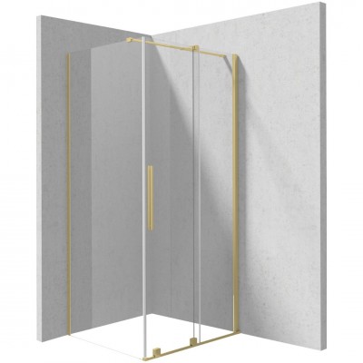 Deante Prizma kabina prysznicowa prostokątna 120x80 cm złoto szczotkowane KPNRP12S08