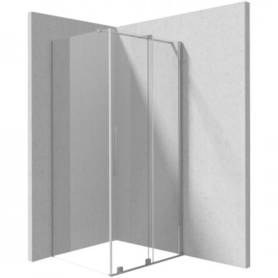 Deante Prizma kabina prysznicowa prostokątna 120x90 cm stal szczotkowana KPNFP12S09