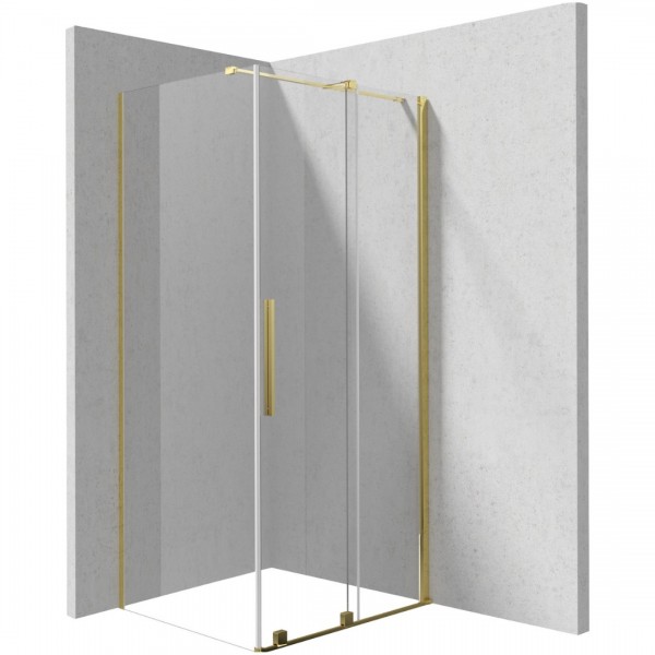 Deante Prizma kabina prysznicowa prostokątna 120x90 cm złoty połysk KPNZP12S09